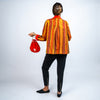 CHAQUETA DE SHANTUNG DE SEDA REVERSIBLE