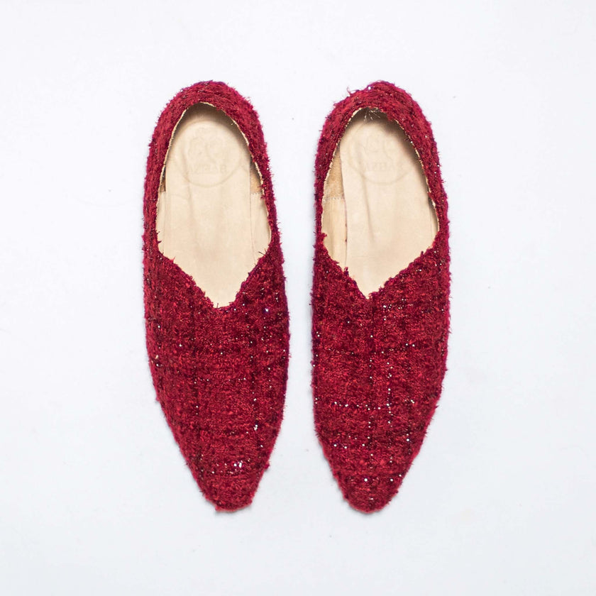 Babus en Tweed de Lana Granate