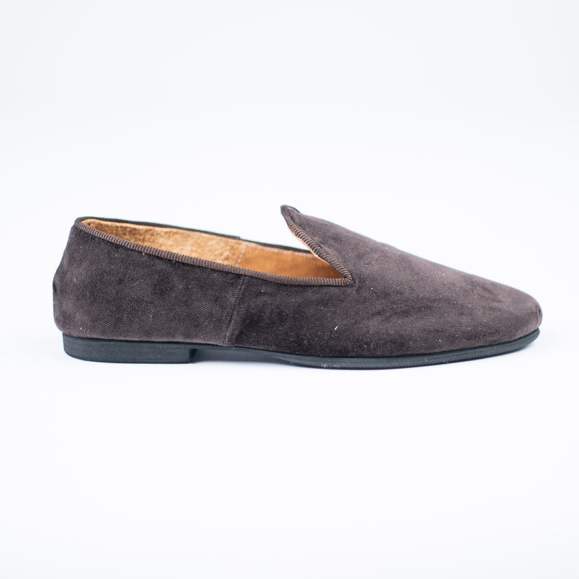 Slippers  en Terciopelo Camel