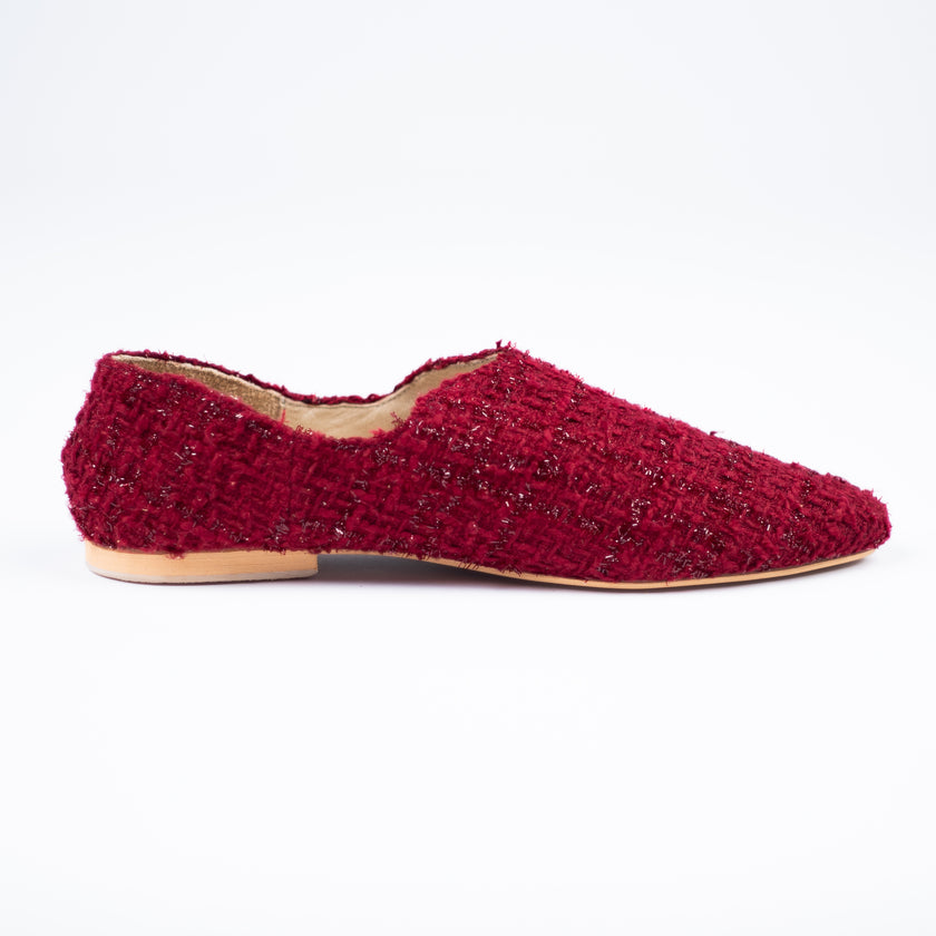 Babus en Tweed de Lana Granate