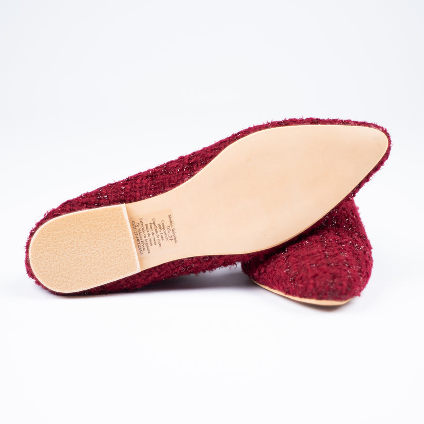 Babus en Tweed de Lana Granate