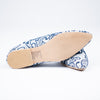BABUS ORGANZA DE SEDA BORDADA AZUL