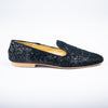 SLIPPERS ORGANZA NEGRA CON LENTEJUELAS