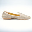 SLIPPERS DE ORGANZA NUDE CON LENTEJUELAS