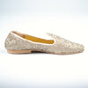 SLIPPERS DE ORGANZA NUDE CON LENTEJUELAS