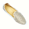 SLIPPERS DE ORGANZA NUDE CON LENTEJUELAS