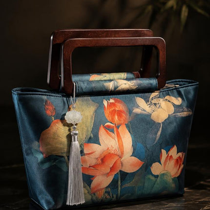 Cartera Lotus de Satén