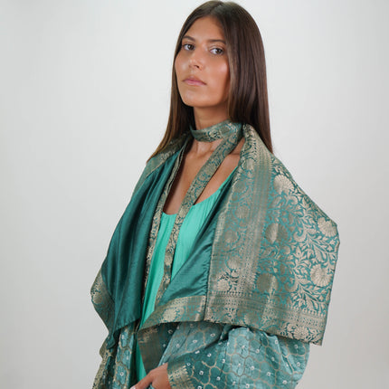Kimono de Seda Natural Estampada – Elegancia en Cada Movimiento