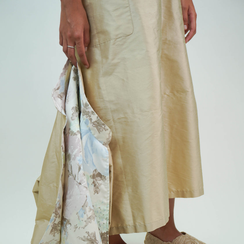 Vestido en Shantung de Seda