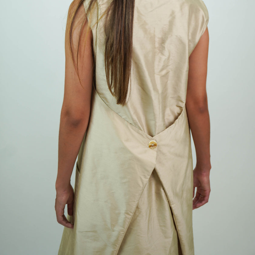 Vestido en Shantung de Seda