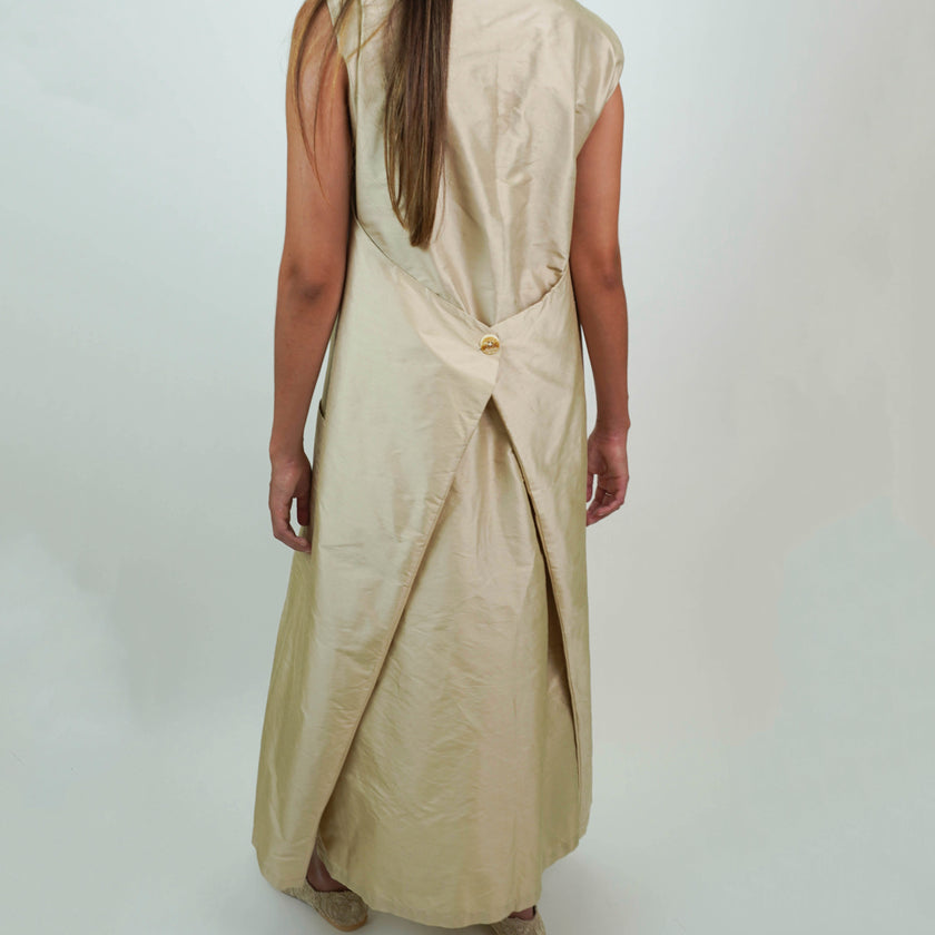 Vestido en Shantung de Seda