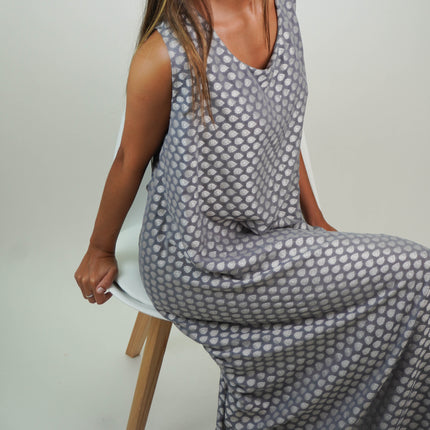 Túnica de Seda Natural Estampada – Sofisticación Artesanal con Sello de India