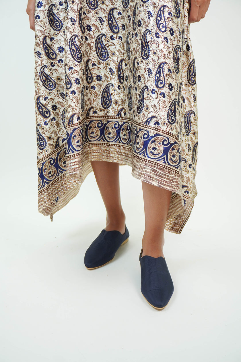 Túnica de Seda Natural Estampada