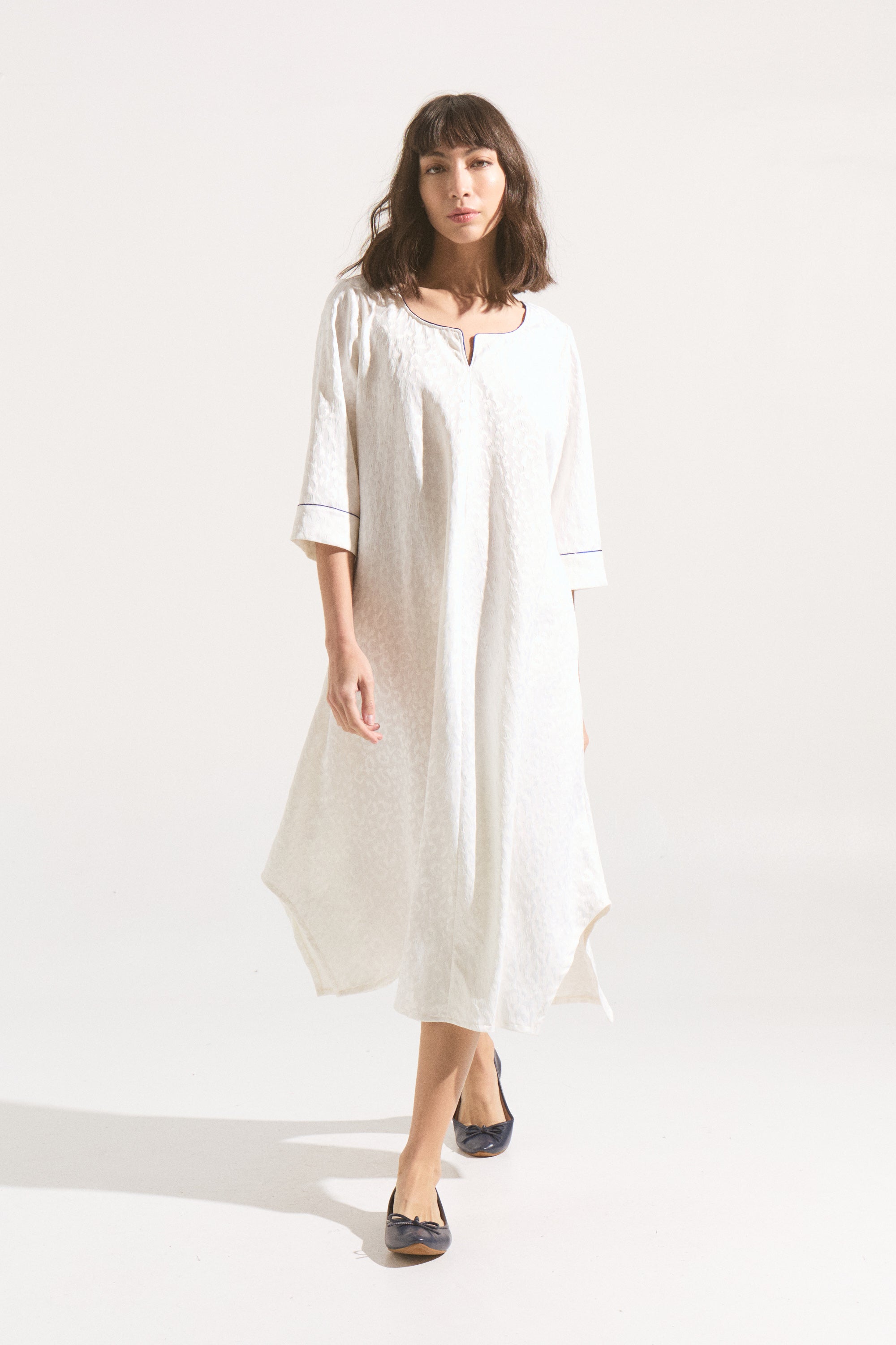 Vestido Jacquard Lienzo de Luz