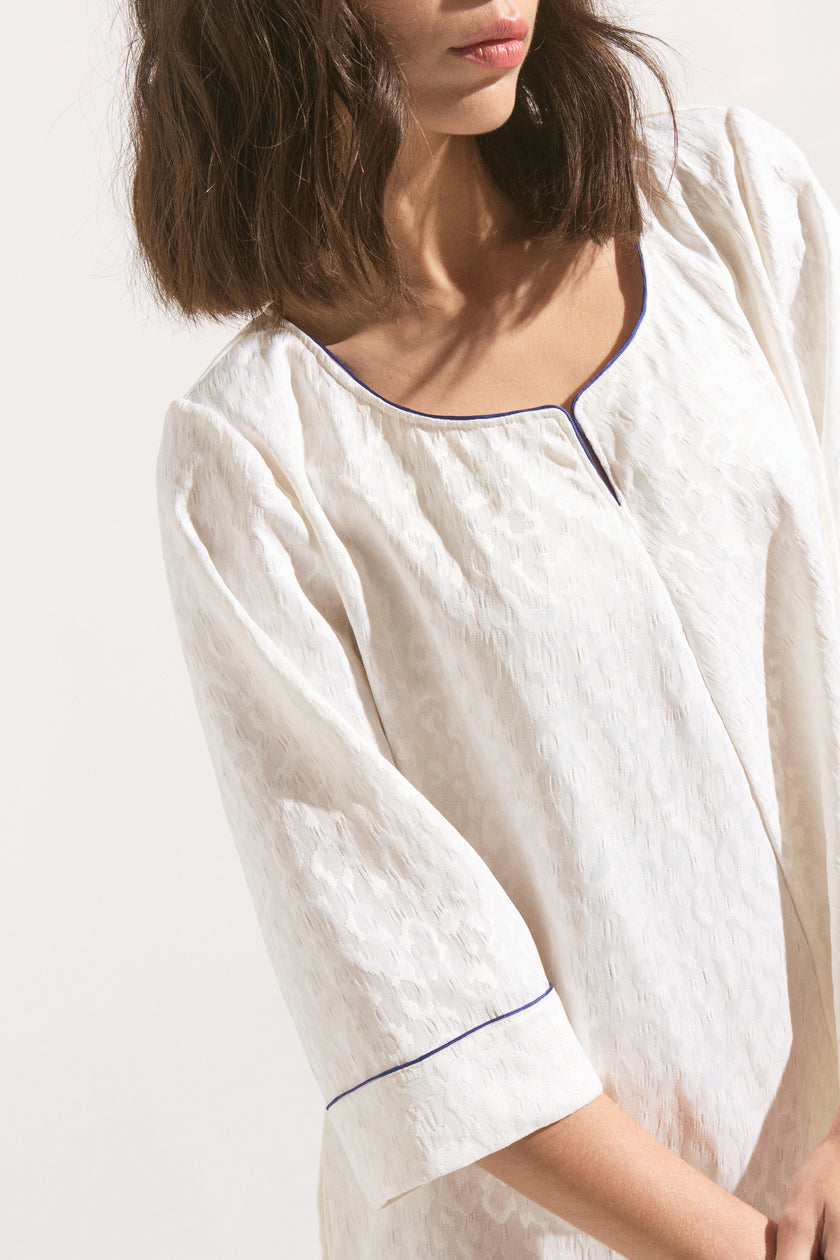 Vestido Jacquard Lienzo de Luz