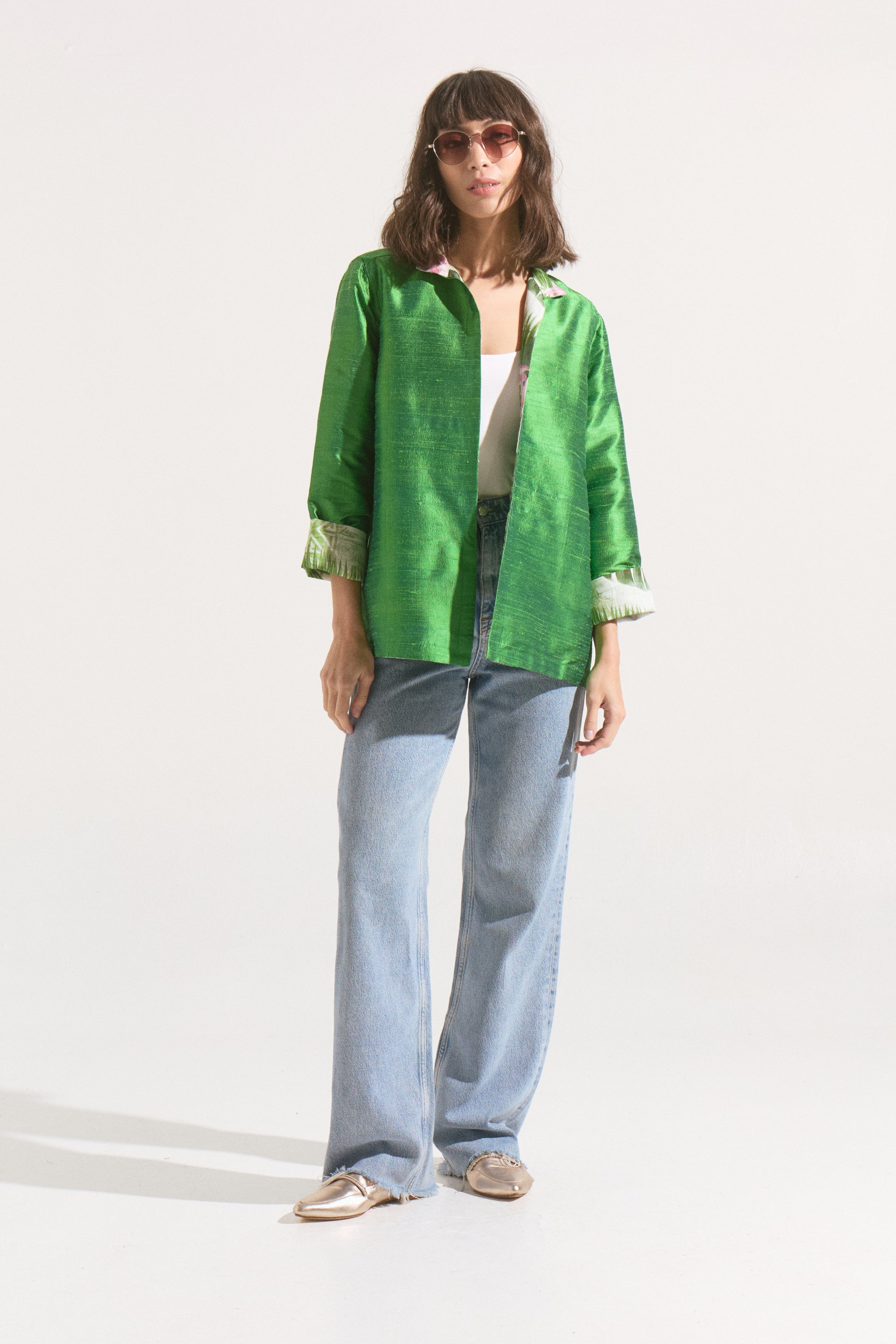 Chaqueta Reversible Jardín Esmeralda