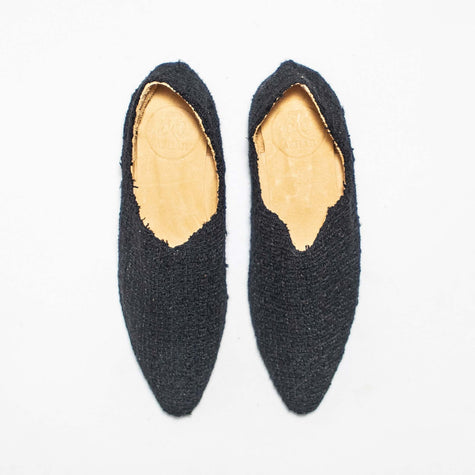 Babus en Tweed de Lana Negro