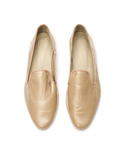 Slipper Lino Beige Plastificado - Dore