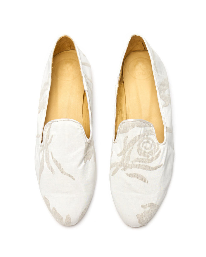 Slippers Lino Blanco Estampado - Haiku