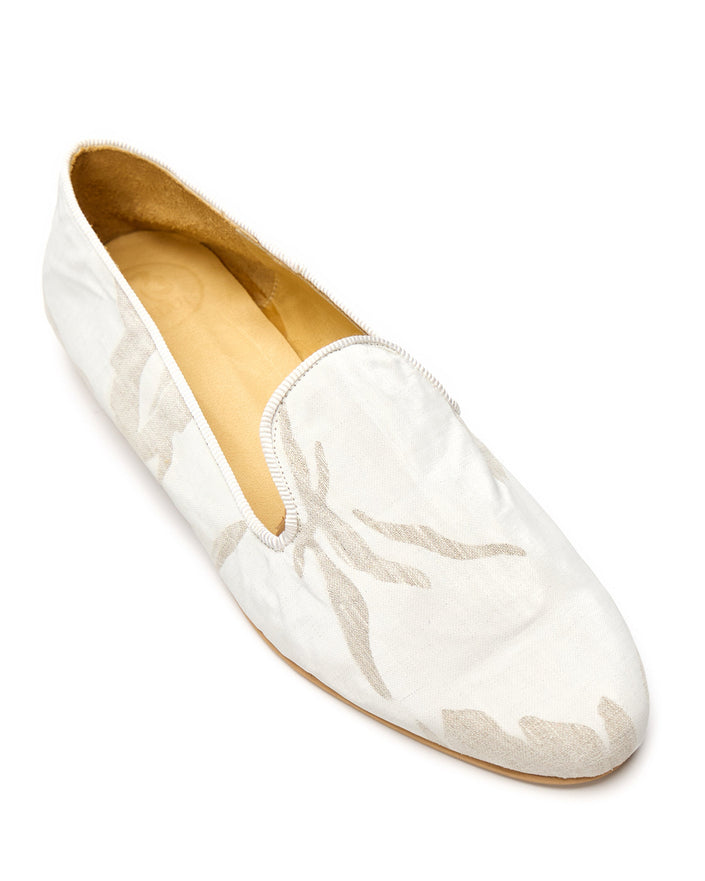 Slippers Lino Blanco Estampado - Haiku