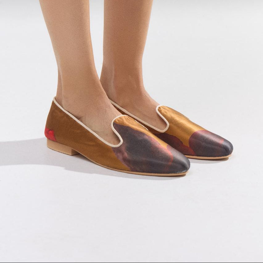 Slippers de Seda Áurea