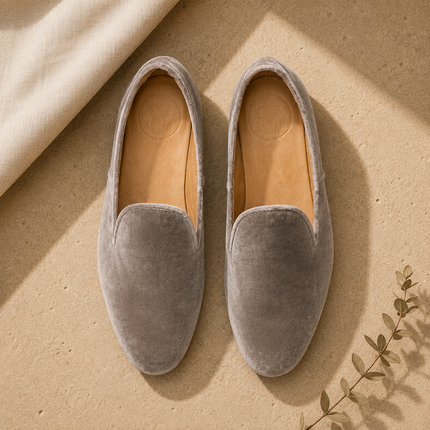 Slippers  en Terciopelo Camel