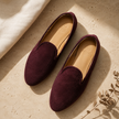 Slippers de Paño 100% Lana Granate