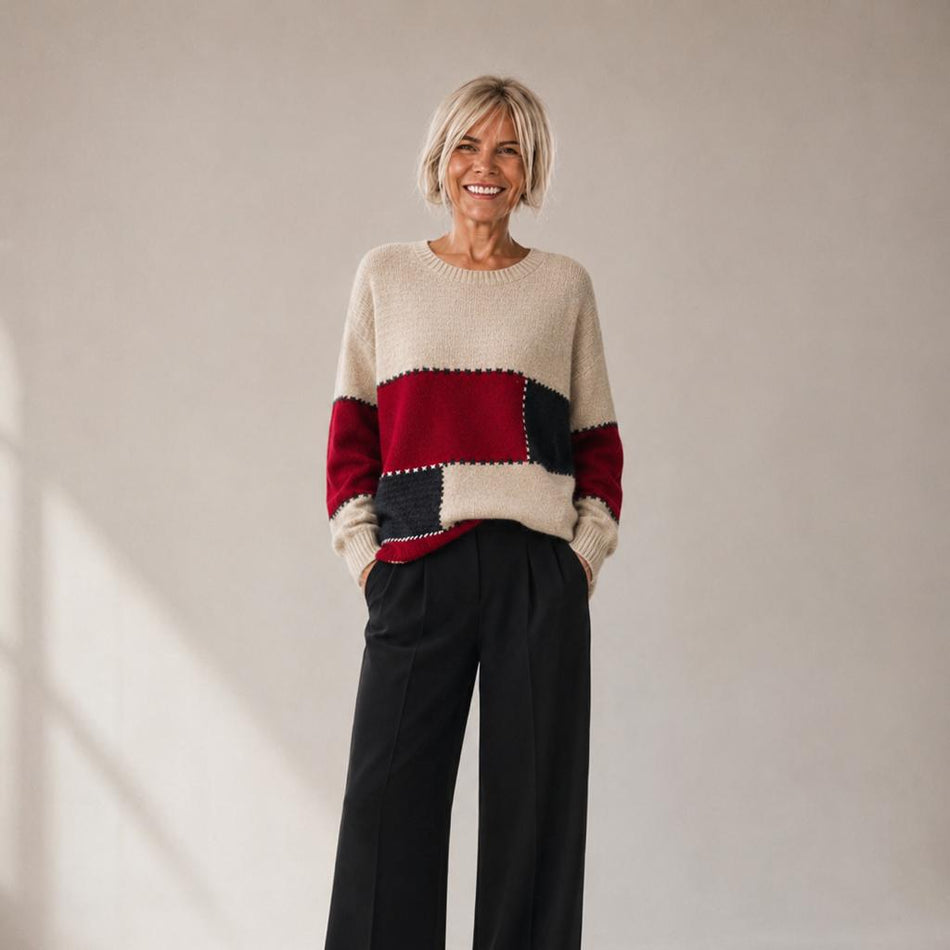 Sweater de Cashmere Éclat Patchwork