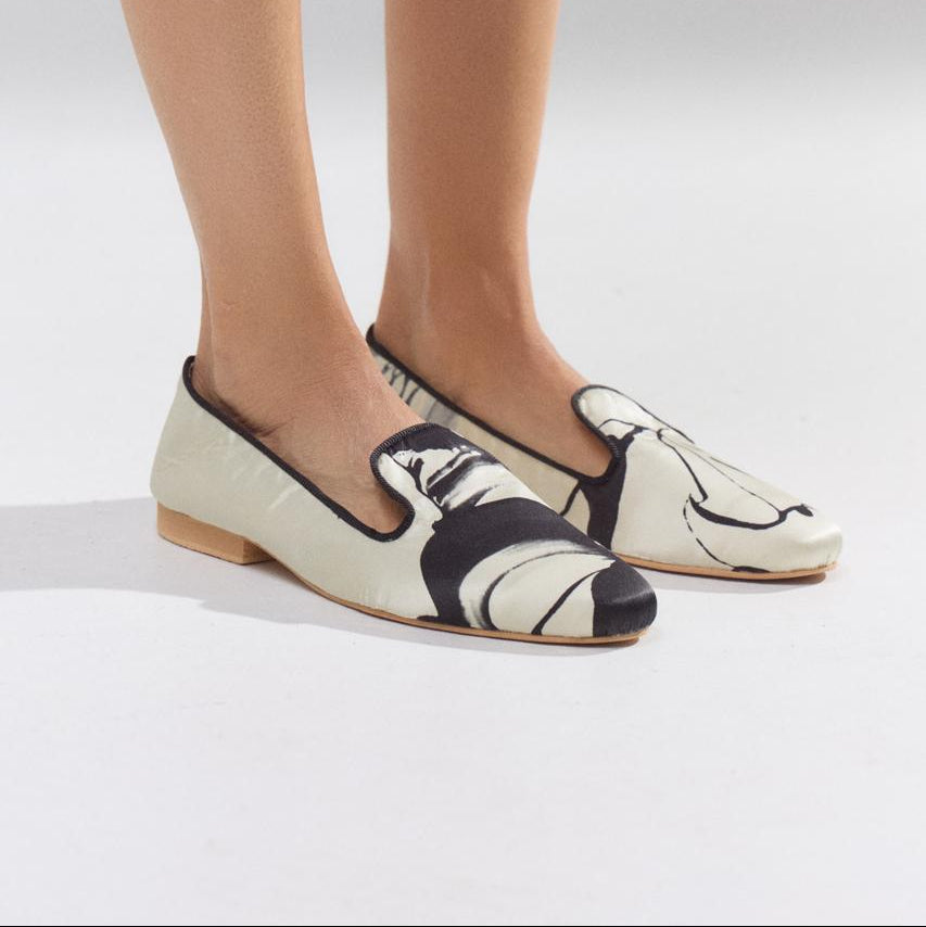 Slippers de Seda Calima Noir