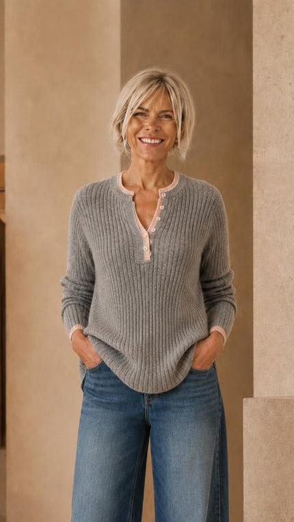Sweater de Cashmere Bruma Rosa