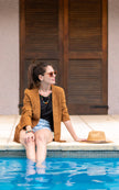 Chaqueta de Gamuza Marroquí con Flecos